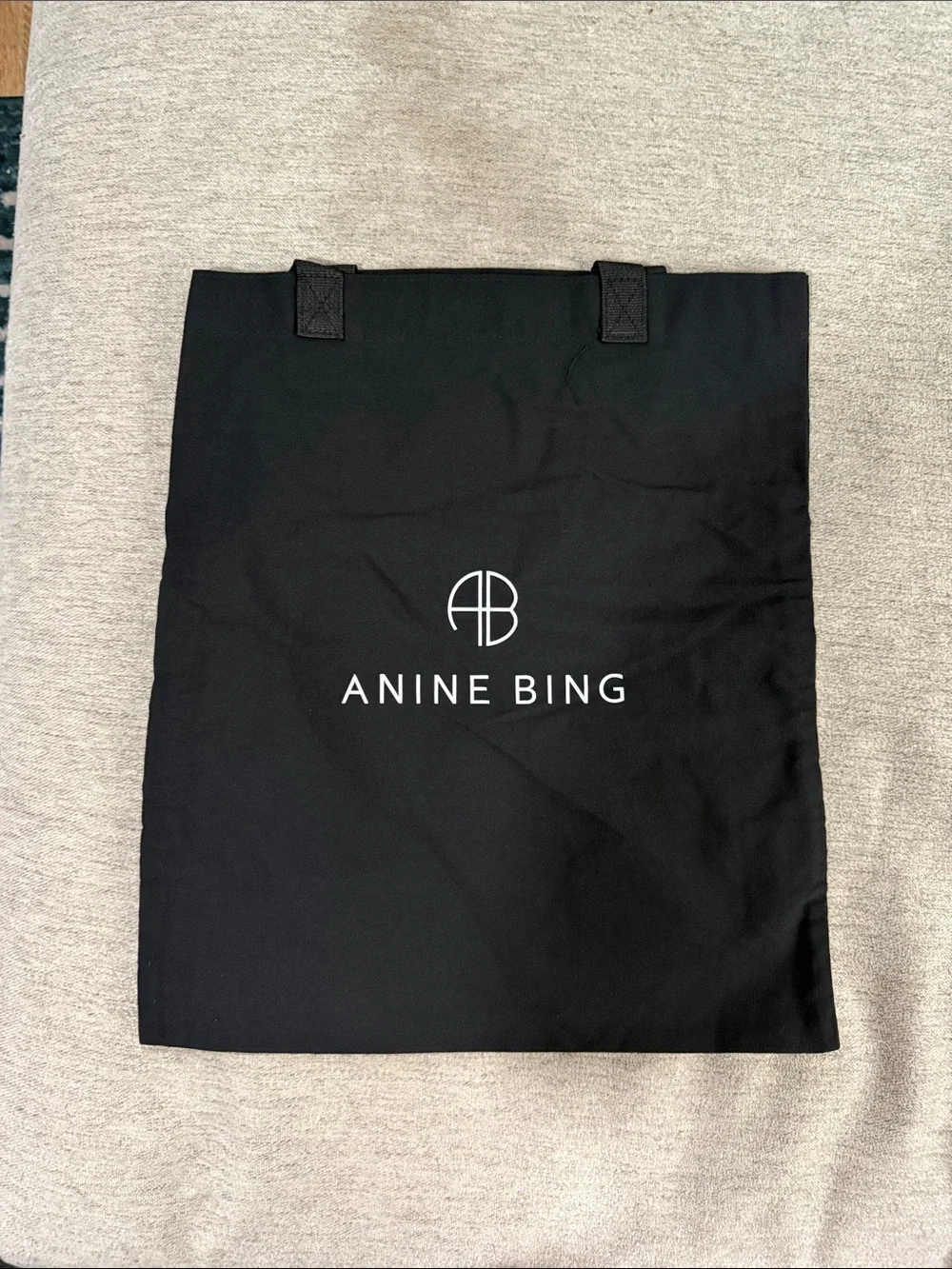 NWT Anine Bing Black Logo Canvas Tote